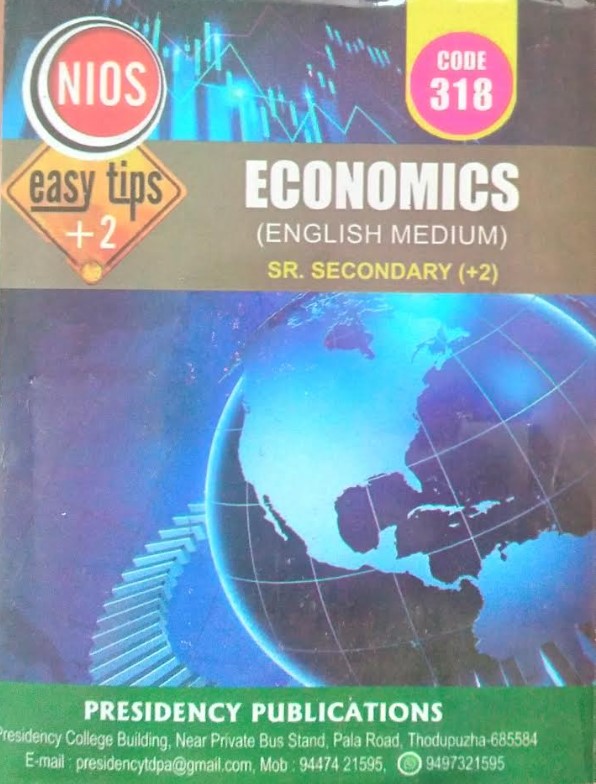 NIOS Easy Tips +2 Economics English Medium ( Padanasahayi ) Code 318